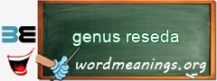 WordMeaning blackboard for genus reseda